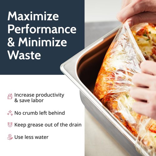 PanSaver Hotel Pan Clear Liners for Easy Clean Up - Disposable Buffet Pan Liners, Ovenable up to 400F - Clear (Hotel Pan X-Deep | 34 x 22 IN)