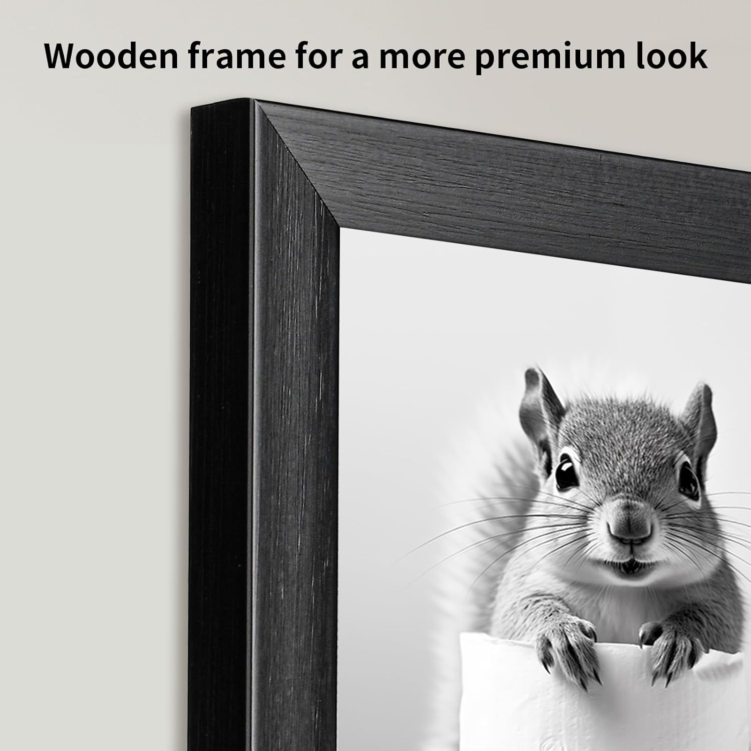 Regine Switzerland Funny Bathroom Art | Aesthetic Black and White Framed Wall Decor