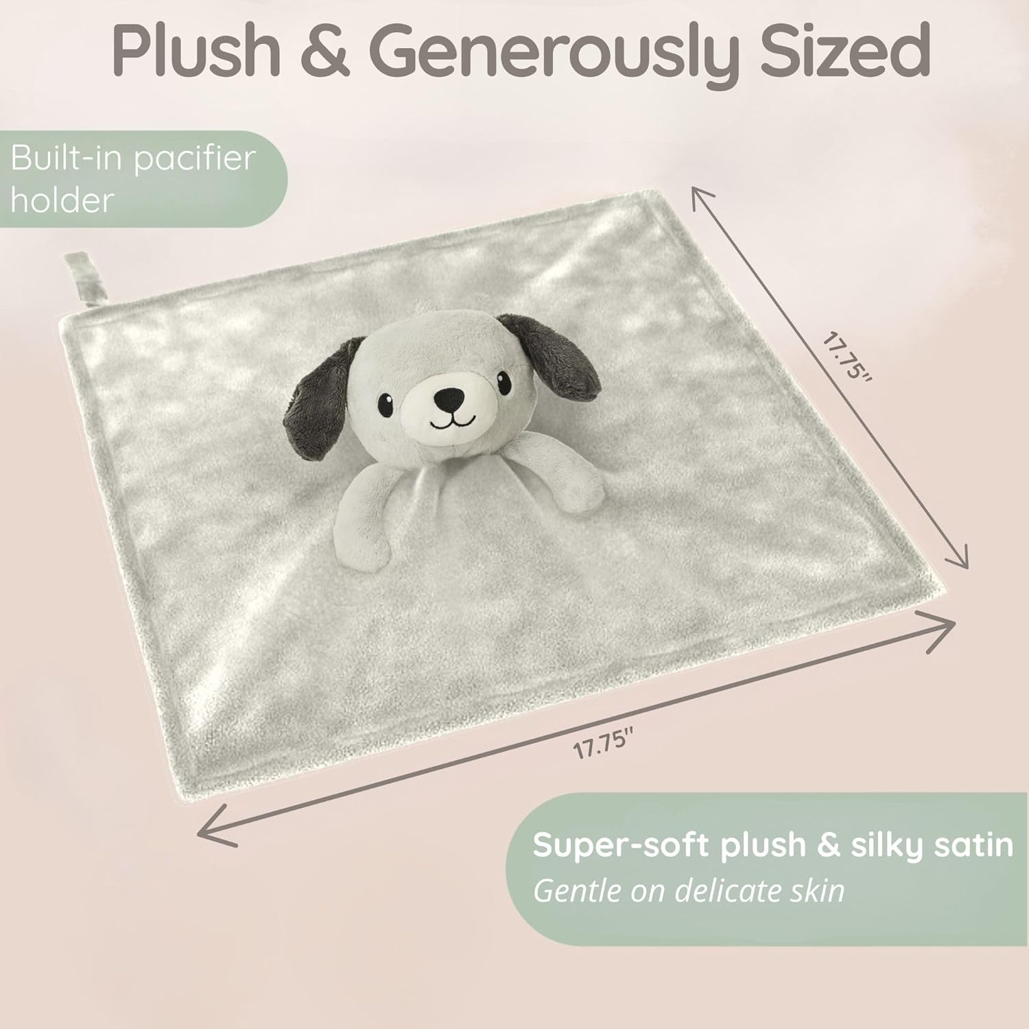 Zelkii Reversible Baby Lovey - Soft Security Blanket for Sleep & Play | Perfect for Boys & Girls