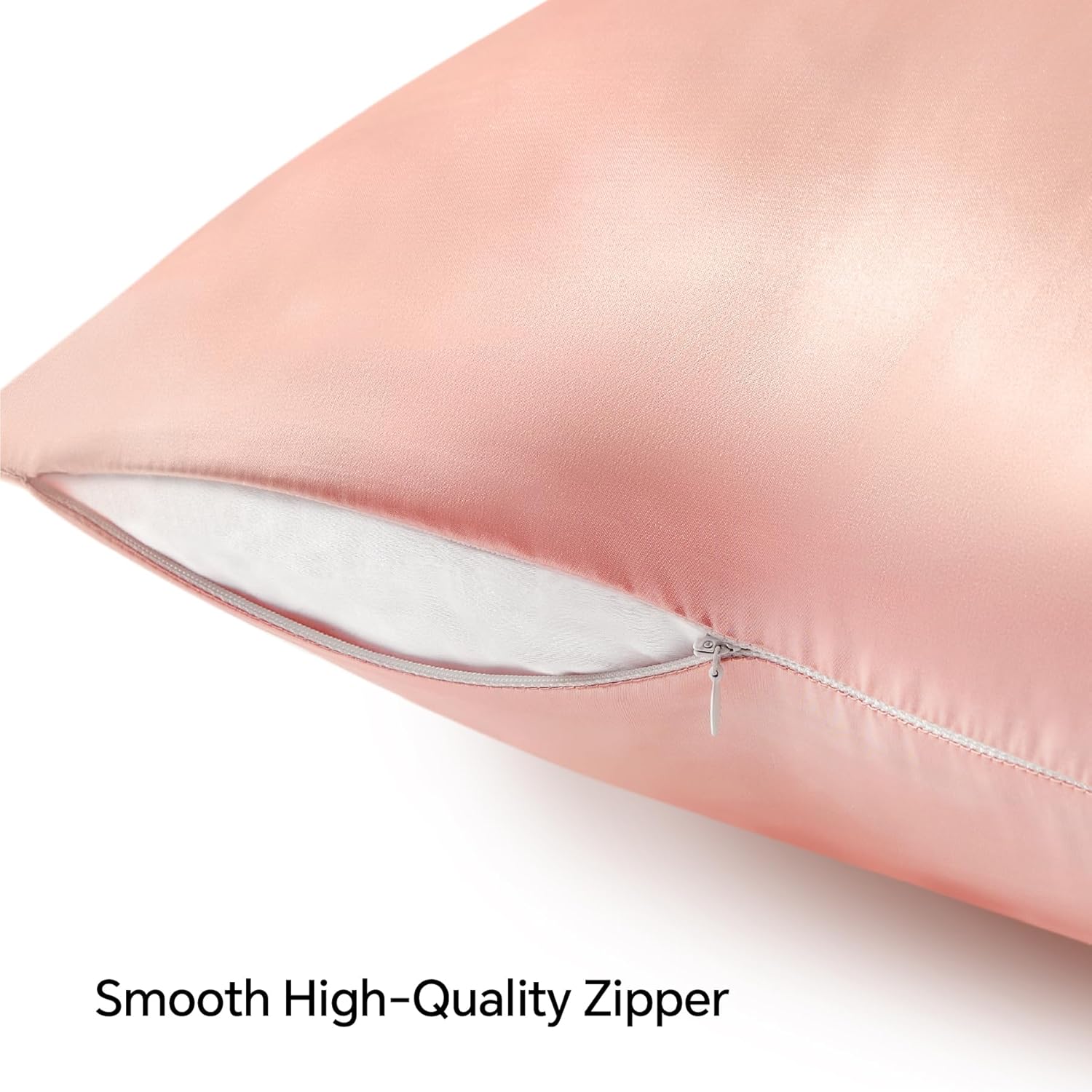 BEDELITE Satin Pillowcase Set - Super Soft Cooling Coral Pillow Cases | Standard Size 20x26 Inches