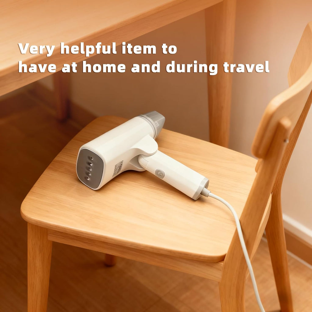 Skiennix Handheld Garment Steamer - Portable Travel Iron for Quick Wrinkle Removal | 1300W, Lightweight & Foldable