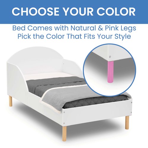 Delta Children Reese Toddler Bed - Greenguard Gold Certified, Bianca White