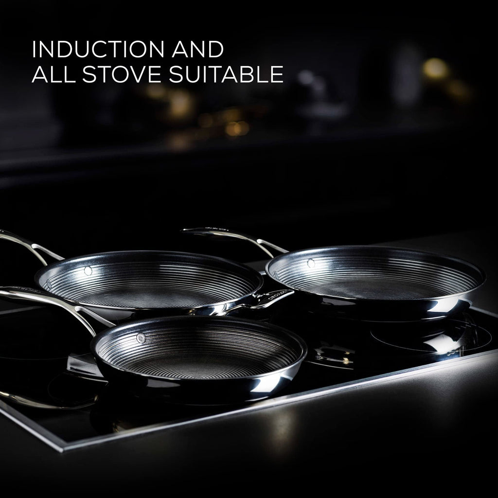 Circulon Stainless Steel Frying Pan/Skillet Set with SteelShield Hybrid Stainless and Nonstick Technology