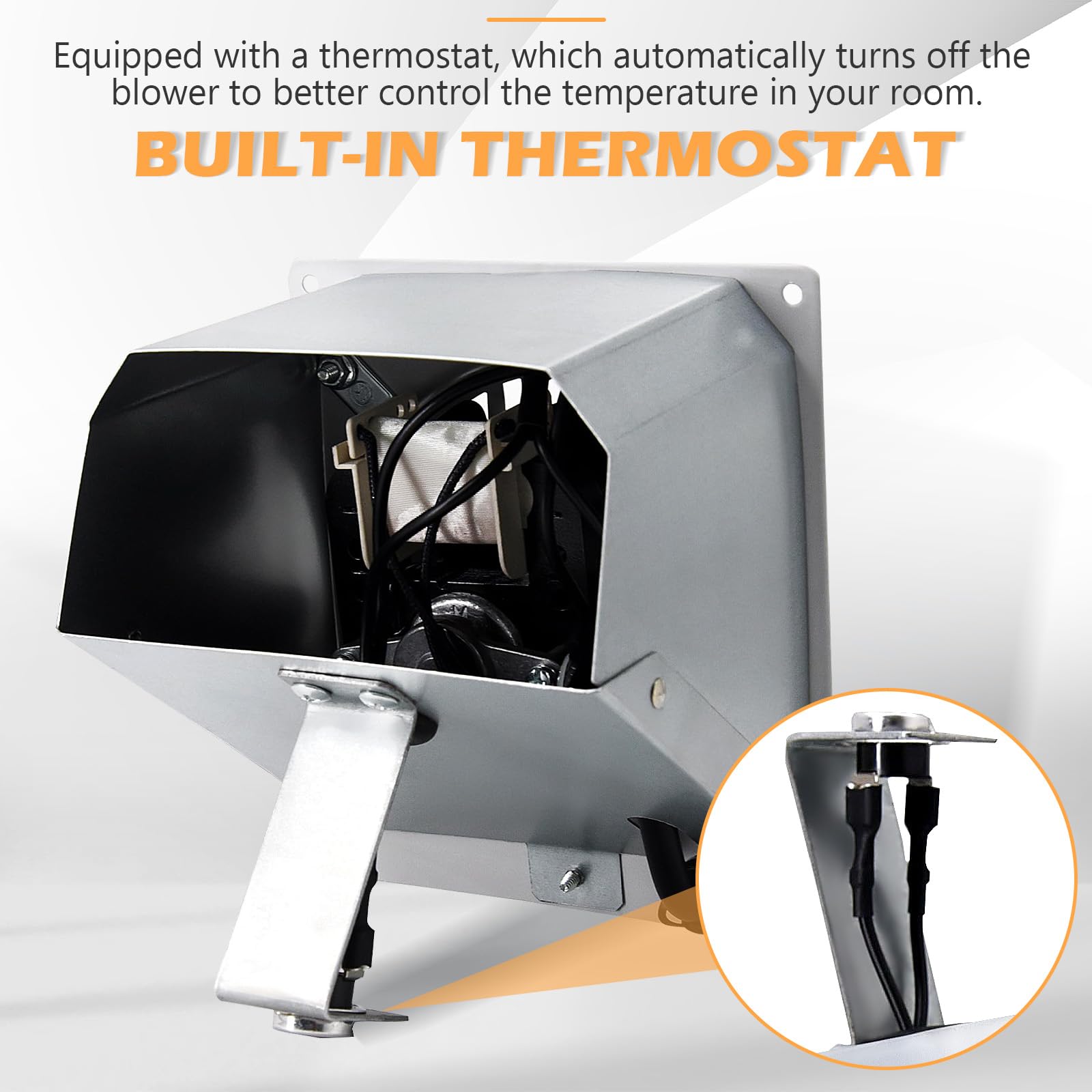 Aibabcue PF06-YJLF-B PF06-YJLF-F Thermostat Blower Fan Compatible with ProCom Vent-Free Space Heaters, Wall Heater Blower Fan Replacement PF06YJLFB
