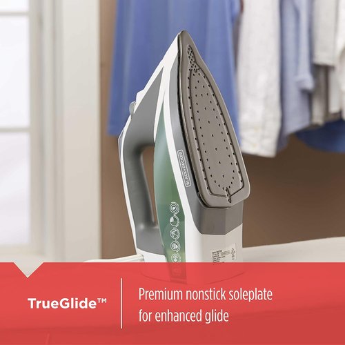 BLACK+DECKER Vitessa Advanced Steam Iron - Even Steam Nonstick Soleplate, Auto Shutoff, Green