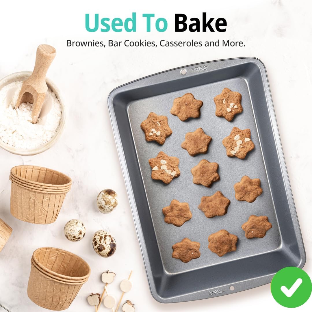 Nonstick Baking Pan by [Brand Name] - 9x13 Inch Covered Cake Pan for Brownies, Lasagna | Dishwasher & Freezer Safe