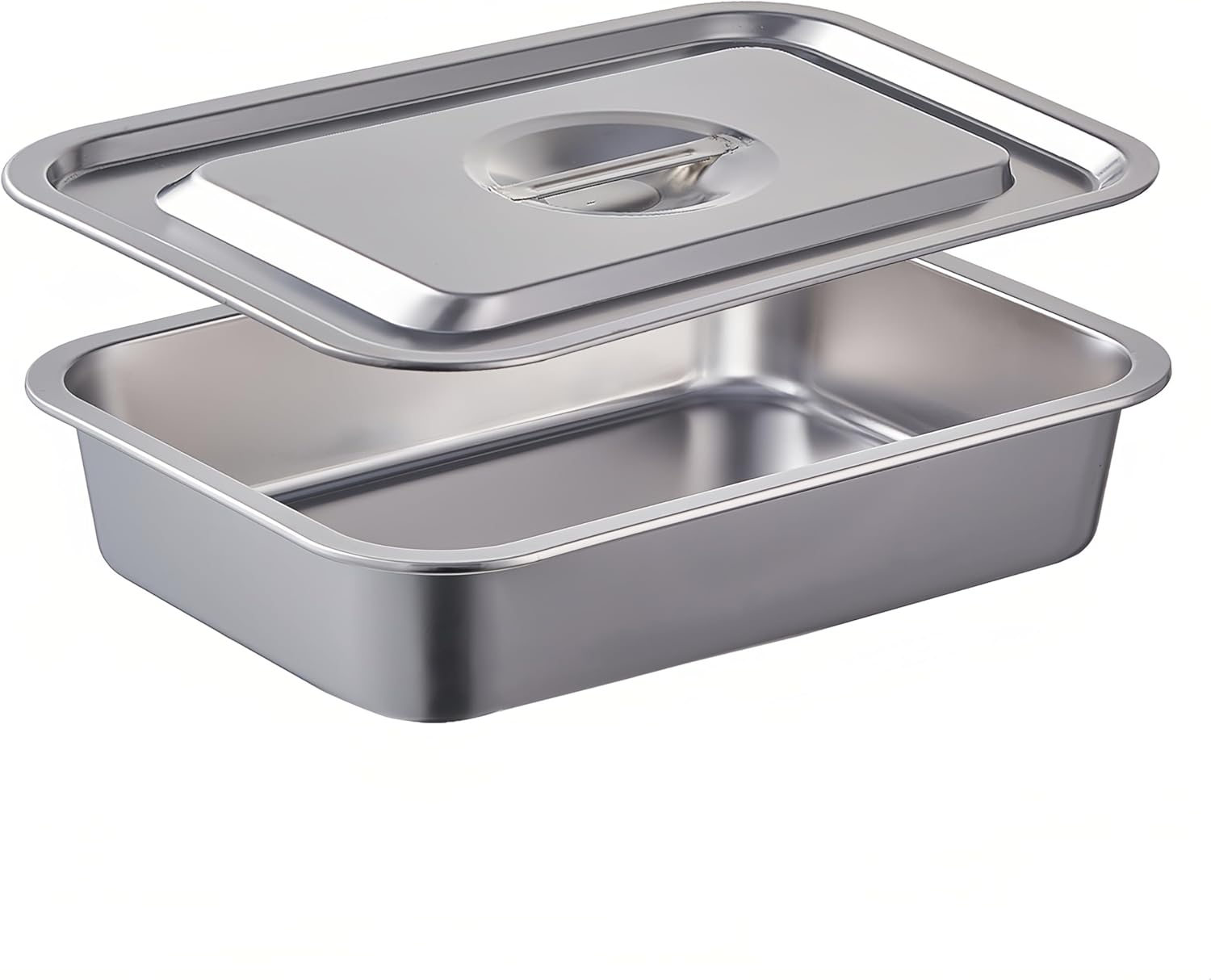 Skiennix 4-Inch Extra Deep Lasagna Baking Pan - 11x14 Inch Stainless Steel Nonstick Casserole Dish with Lid