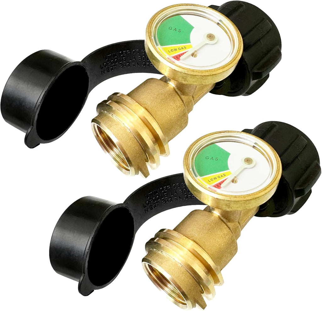 Propane Tank Gauge - 2 Pack LP Gas Level Indicator for 5LB-40LB Tanks | Universal Fit for BBQ Grills, RVs, Heaters