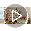 RABUSOFA 18x18 Pumpkin Pillow Covers - Set of 2 for Fall Decor