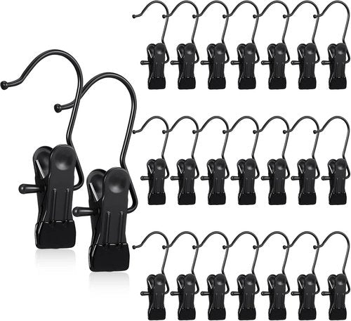 Hotop Boot Hanger Clips - 48 Heavy-Duty Hooks for Space-Saving Closet Organization | Black