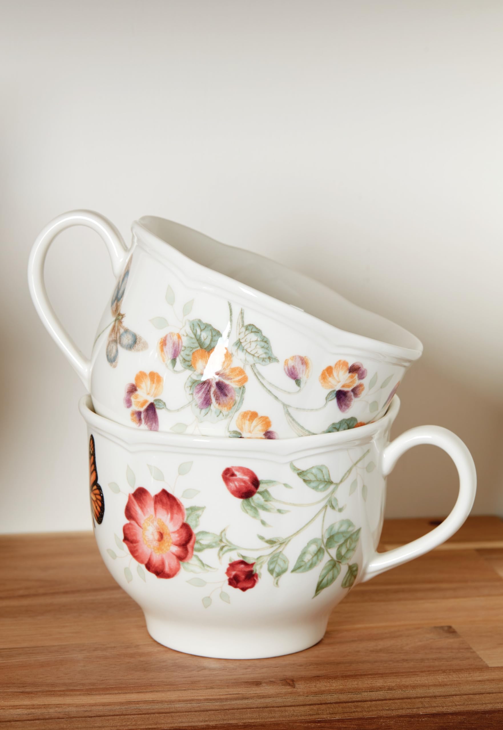 Lenox Butterfly Meadow 2-Piece Latte Mug Set, 1.70 LB, Multi