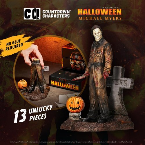 CC Countdown Characters 2024 Michael Myers Buildable Halloween Advent Calendar – Official Rob Zombie Halloween Collectible Character Statue