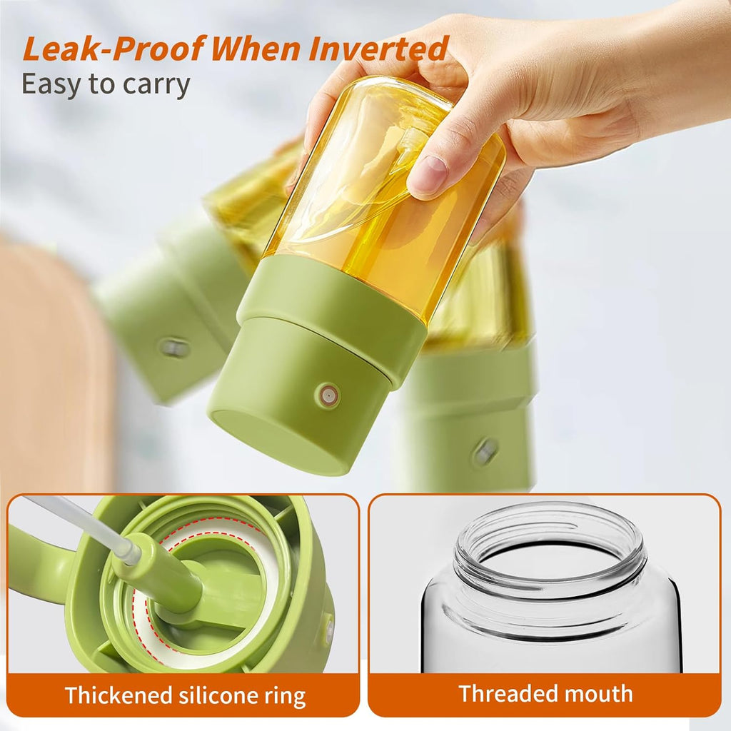 YARRAMATE Mini Oil Sprayer - Premium 6.8 OZ Food-Grade Olive Oil Spray Bottle | Portable Kitchen & BBQ Mister (Green)