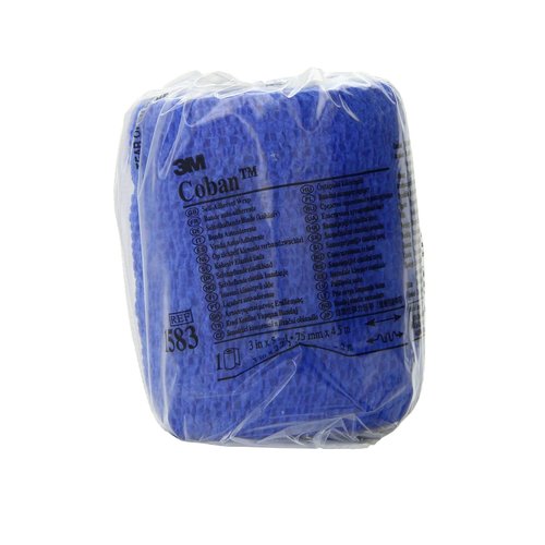 3M Health Care 1583B Self-Adherent Wrap, 3" x 5 yd. Size, Blue (Pack of 24)