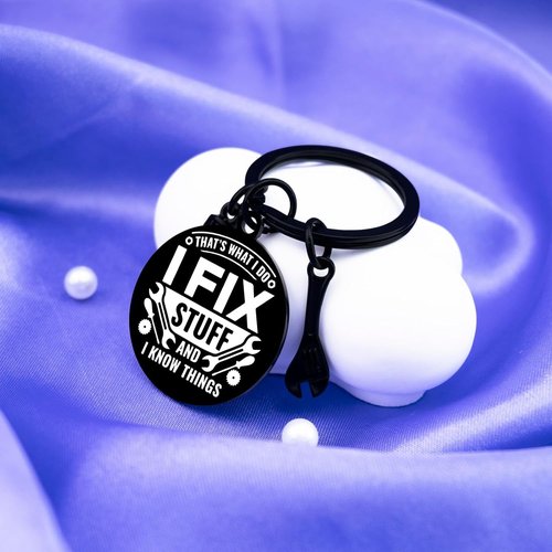 Cool Mechanic Gifts - Unique Keychain for Maintenance Men | Perfect for Handyman, Carpenter, and Dad