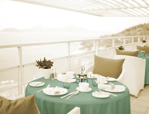 10 Pack Sage Green Tablecloth 90 Inch Round Tablecloth Sage Round Tablecloth Washable Polyester Fabric Bulk Linen Tablecloths Round Table Cover Table Cloths for Parties Wedding Banquet Buffet Dinning