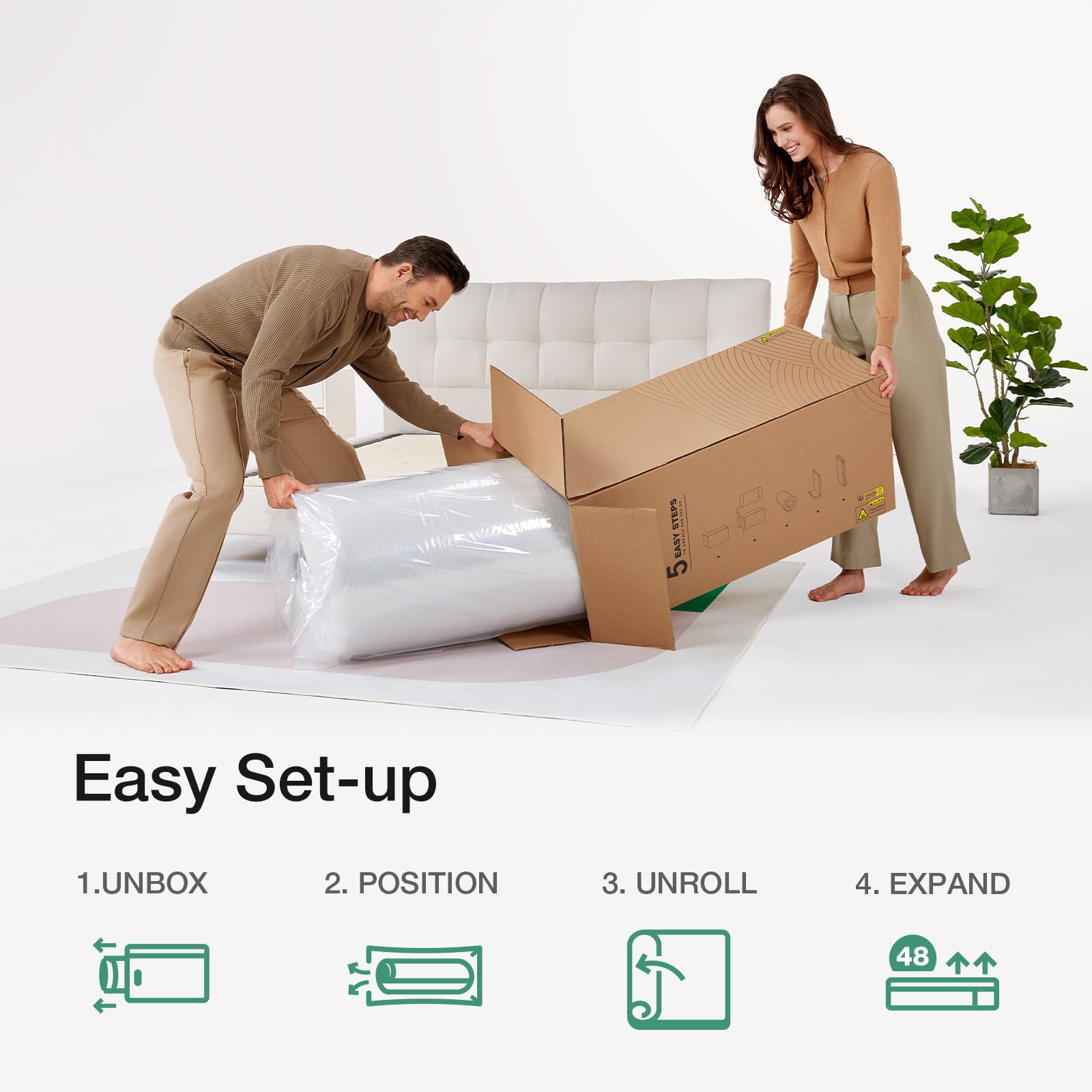 Novilla Twin Mattress 6 Inch, Foam and Spring Hybrid Mattresses for Restful Sleep, Twin Mattress in a Box, Medium Firm, CertiPUR-US Certified Foam, Durable Support, Eco-Friendly Packaging