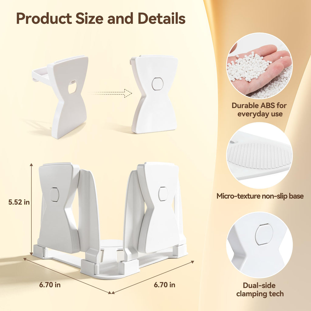 QWUE Bed Sheet Holders for Corners, Upgrade Dual-side Locks Keep Firm & Tight, Lock Sheets Holders, Non-slip Sheets Grippers, Heavy Duty Bed Sheet Clips Fits All Mattress Sizes Easy Install