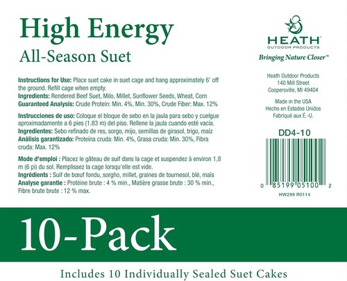 Heath Outdoor Products Suet Cake - All Season High Energy (Pack of 20)