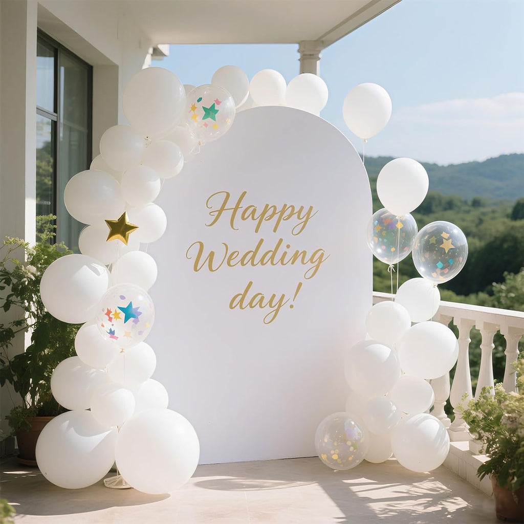 White Balloons | 100pcs Pearl Latex Party Balloons for Weddings, Graduations & Celebrations