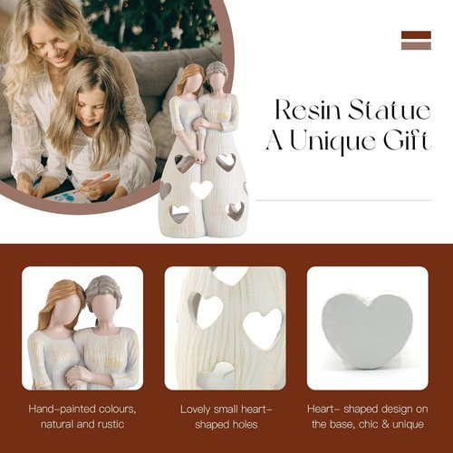 Candeldo Candle Holder for Mom - Unique Sentimental Gift from Daughter | Tealight Figurine Decor