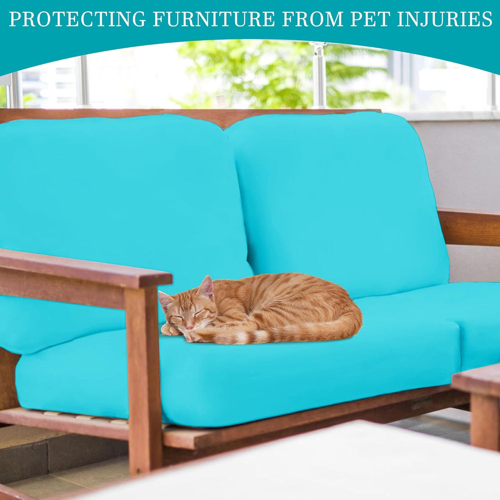 Skiennix 14-Piece Stretch Patio Cushion Covers - Washable Outdoor Sofa Slipcovers | Sky Blue