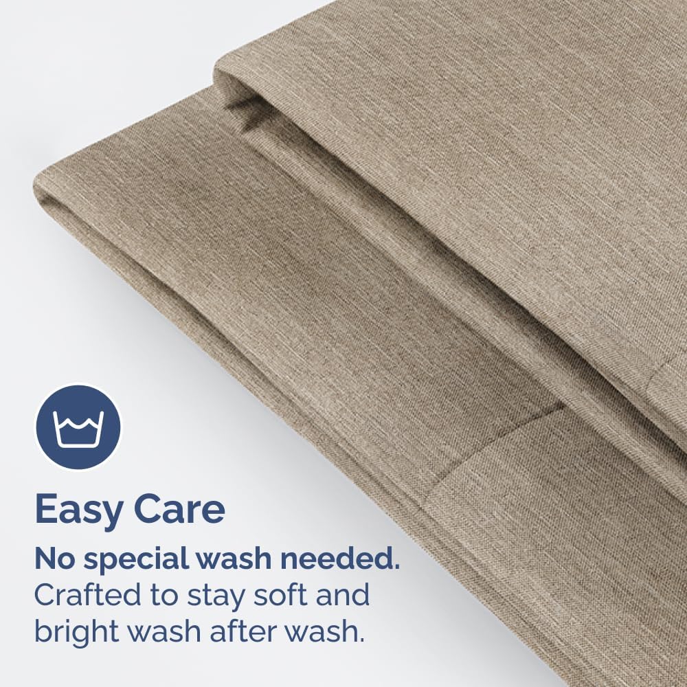 Queen Pillow Cases by [Brand Name] - Ultra Soft Hotel Quality Covers | Wrinkle-Free & Fade Resistant - 2 Piece Set in Heathered Beige