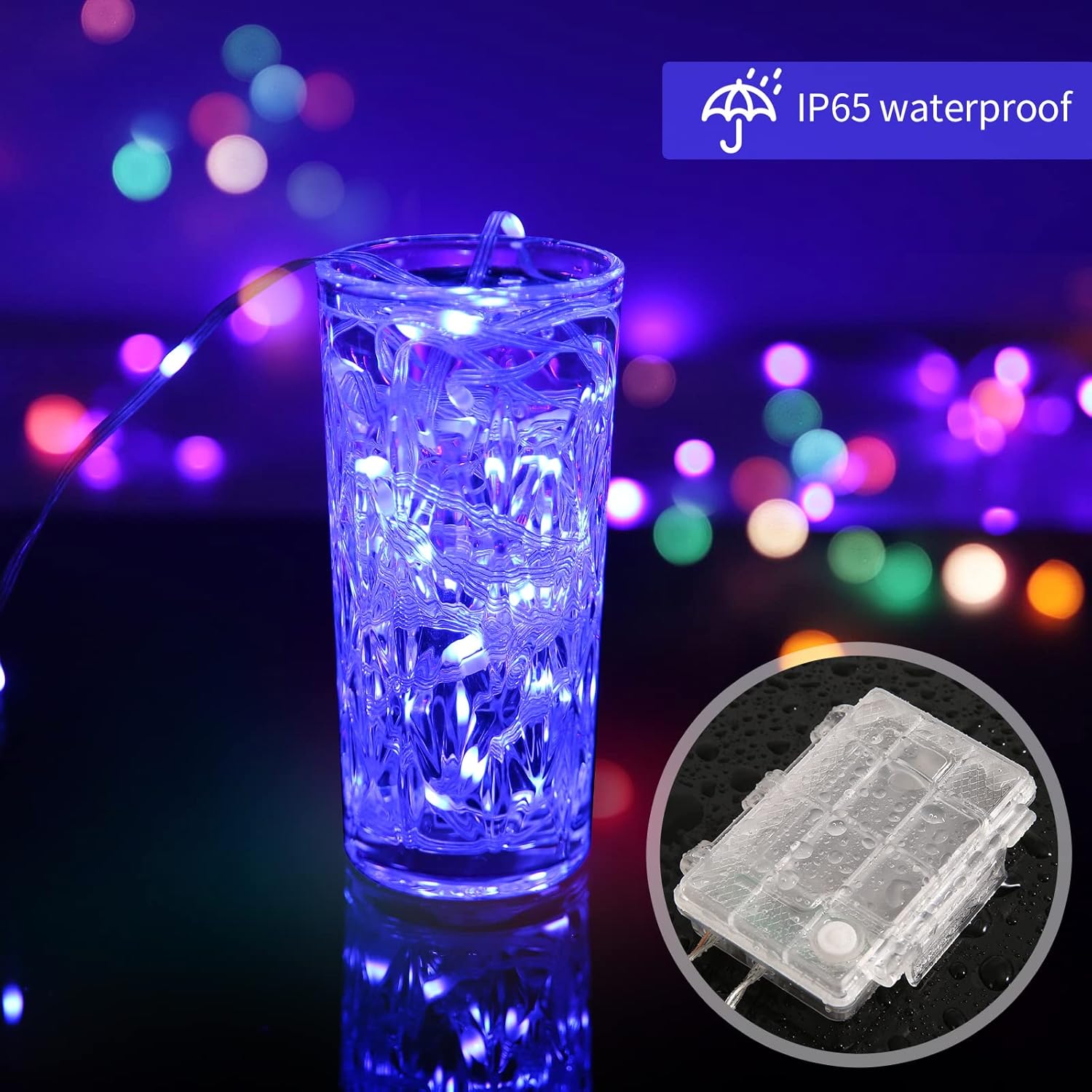 Skiennix Fairy Lights - 2 Pack Color Changing String Lights with Remote | 16.4FT Battery or USB Powered for Indoor & Outdoor Decor