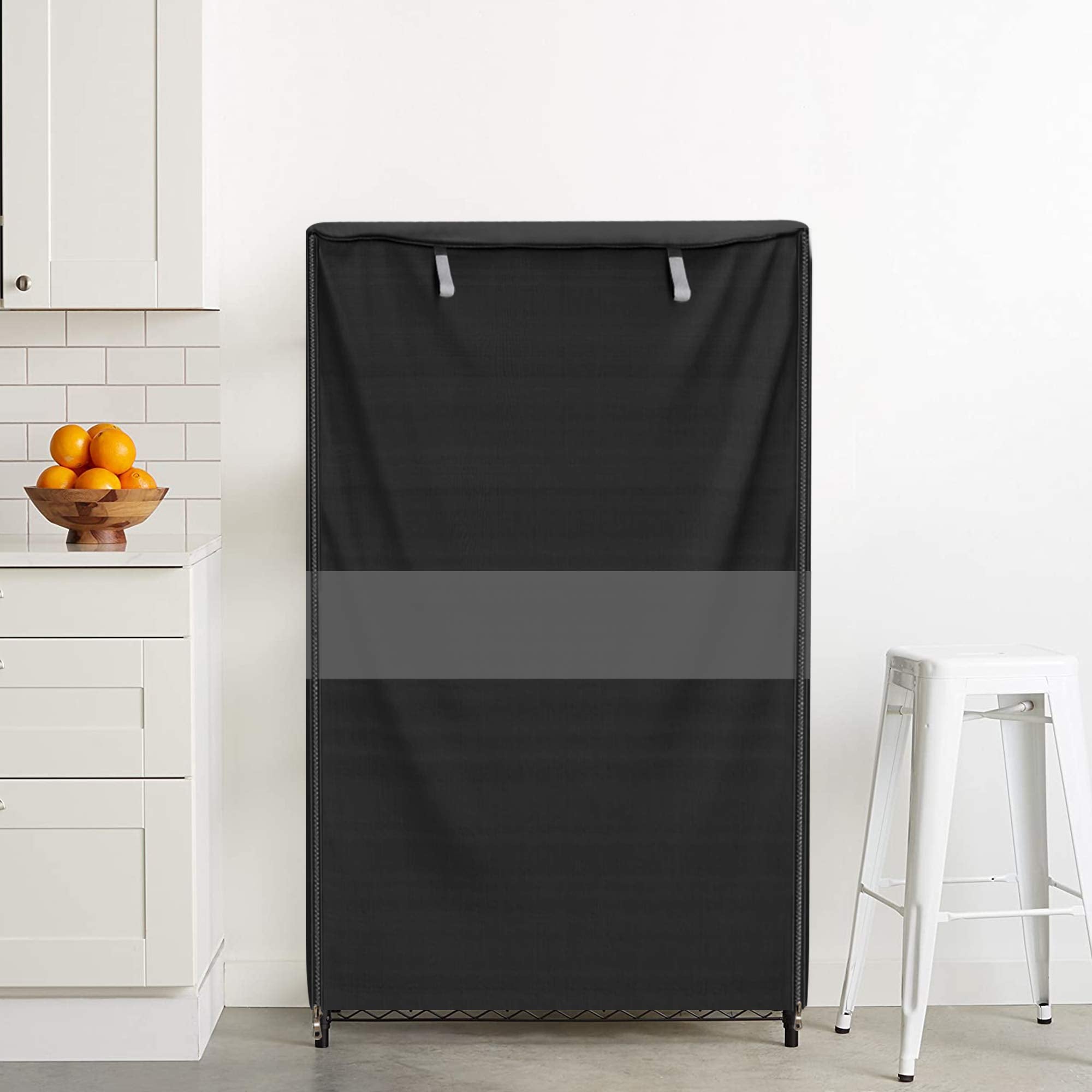 MOLLYAIR Wire Shelf Cover,600D Heavy Duty Waterproof Dustproof Standing Shelf Units Cover, Storage Rack Cover with Zipper for Metal Shelving (48" W x 18" D x 72" H)