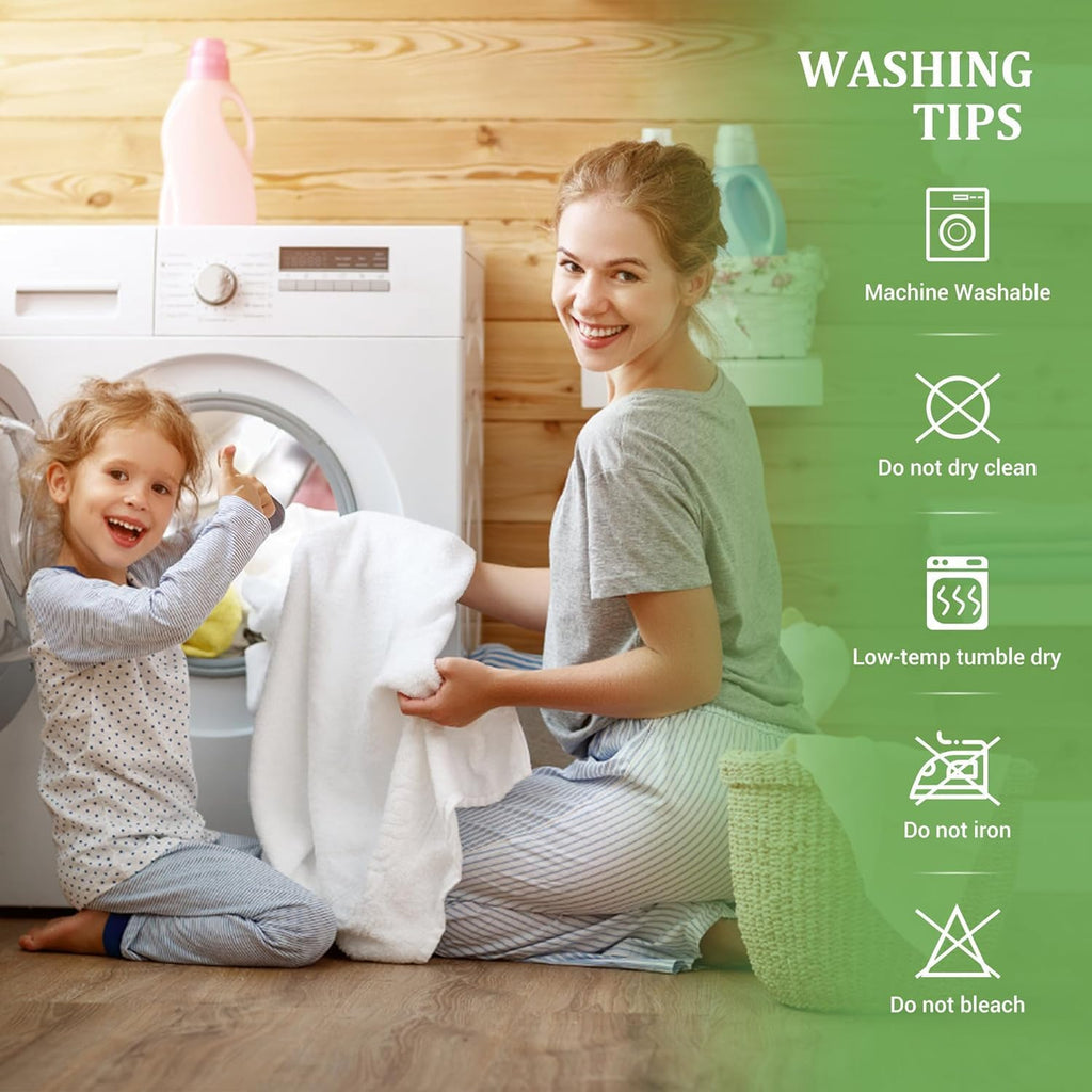Premium Waterproof Mattress Protector | Queen Size 4D Air Cooling 300GSM Cover - Breathable & Noiseless (White)