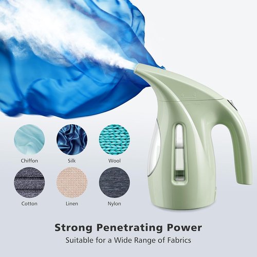 HiLIFE Portable Clothes Steamer - 700W Handheld Design with 240ml Capacity | Green, Ideal for Home & Travel
