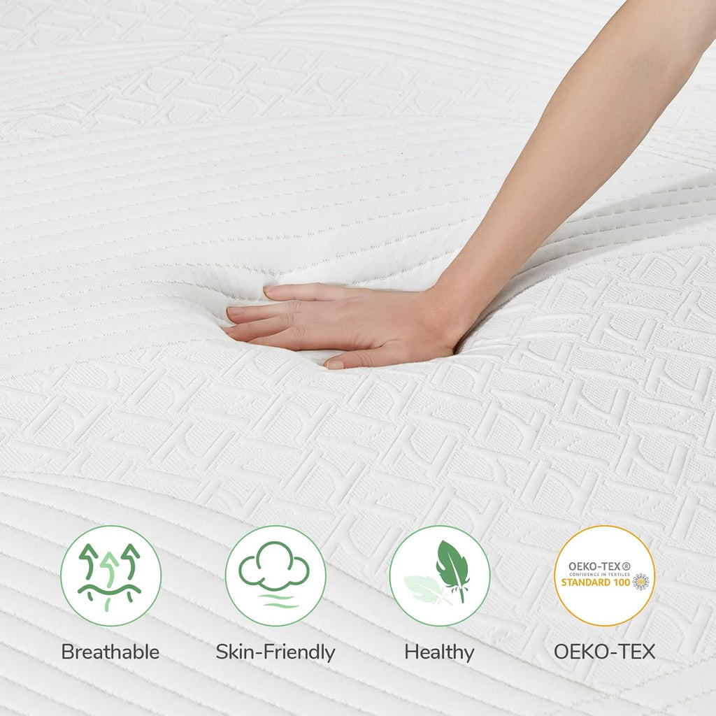 Novilla Twin Mattress - 8 Inch Gel Memory Foam for Back Pain Relief | Medium Firm with Edge Support