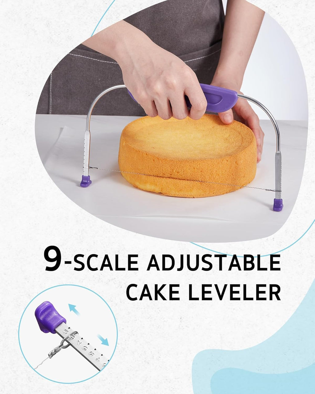 Syntus 65-Piece Cake Decorating Kit - Complete Baking Supplies with Turntable, Piping Bags & Tips