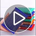 EdgeVue Steel Wool Scrubber Sponges, Multicolor 6-Pack - Non-Scratch Cleaning