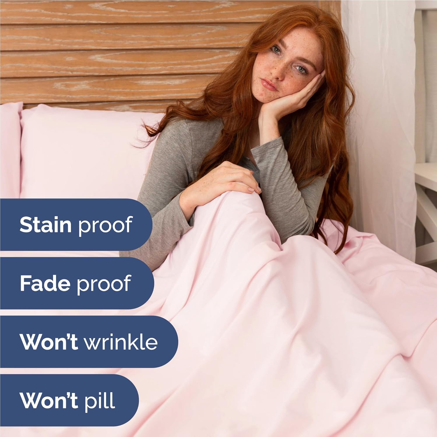 Skiennix Full Size 4 Piece Sheet Set - Comfy Cooling Bed Sheets - Luxury Lavender Pink Bedding with Deep Pockets