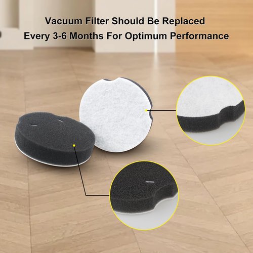 Ymimi Replacement Filters Compatible with Bissell 3437F CleanView Compact Turbo Upright Vacuum,Part 1604896 (4 Pack)