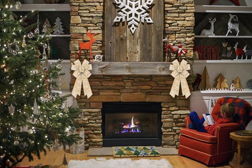 Estivaux Large Christmas Bows - Glitter Golden Burlap Bow for Wreaths & Holiday Decor | Perfect for Front Door & Xmas Tree