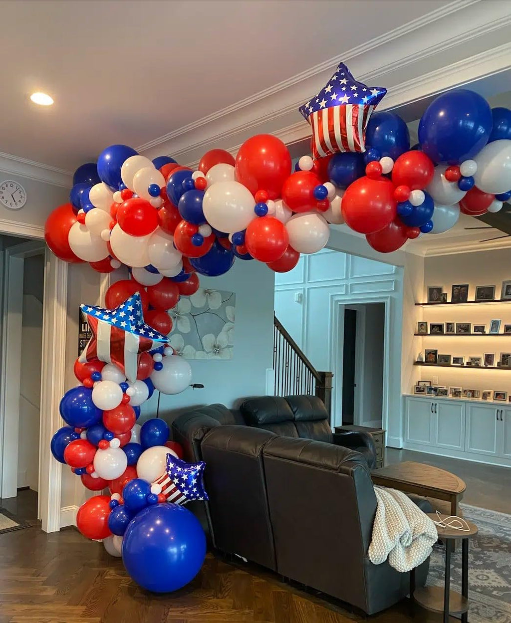 Voircoloria 12-Inch Red, White & Blue Latex Balloons - 105pcs for 4th of July & Graduation Celebrations