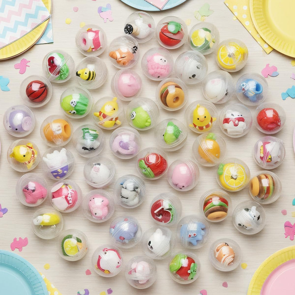 Skiennix 50pcs Mini Kawaii Capsule Toys - Fun Educational Gifts for Kids | Perfect for Goodie Bags & Prizes