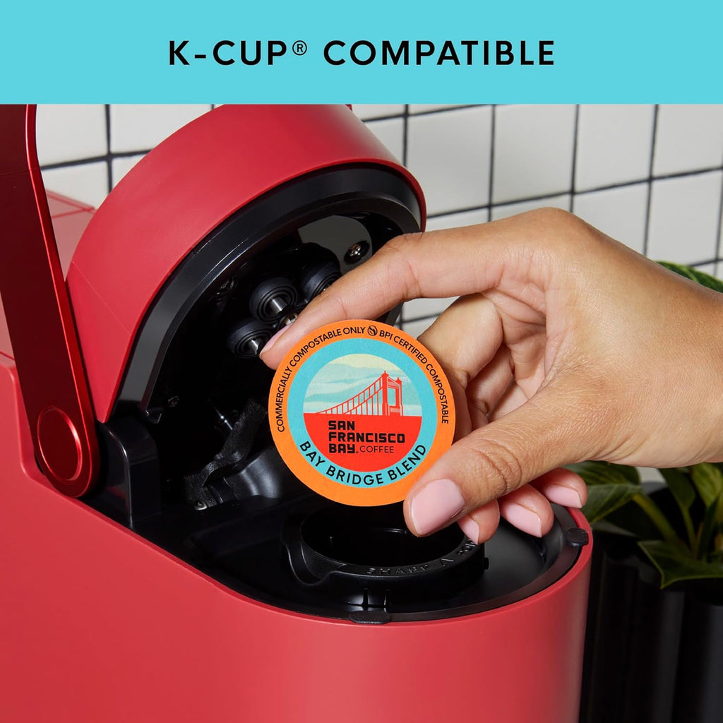 San Francisco Bay K-Cup Coffee Pods - Bay Bridge Blend, Medium Roast, 80 Count, Compostable