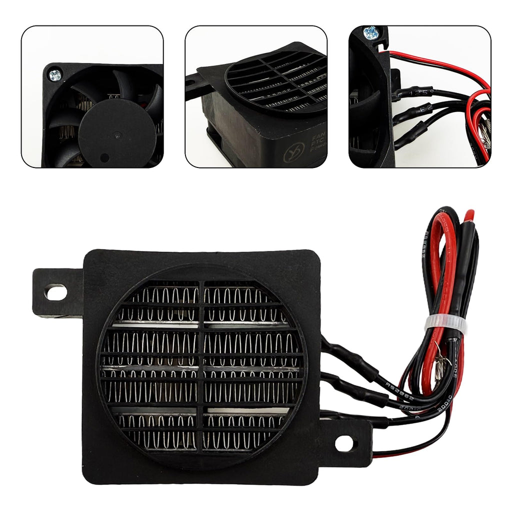 PTC Car Fan Air Heater, 12V 100W Constant Temperature Heaters with Ceramics Fast Heating, Air Dehumidification Fan Heater for Small Room Space Heater Air Conditioning Appliances