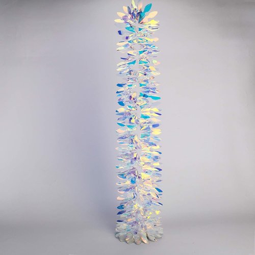 Iridescent Hanging Decorations | 6ft Shiny Foil Metallic Garland for Weddings, Birthdays & Parties