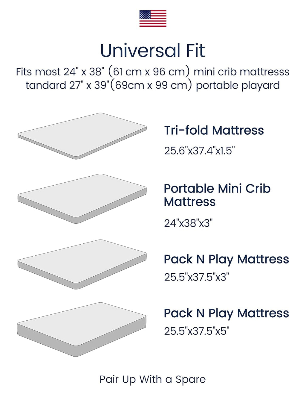 TotAha Premium Stretchy Pack N Play Playard Sheets - Hypoallergenic Mini Crib Sheets (2-Pack) | Silky Soft, All-Season Jersey-Knit 38 x 24 (Balloon & Sailboat)