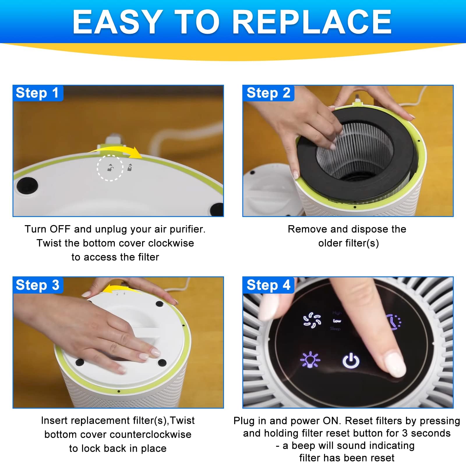 2780A 2801 Filter Replacement fit for Bissell MYair MY air Personal Air-purifier 2780 2780B 2780P 27809 2 Pack High Efficiency Activated Carbon Filters LUXRILIX