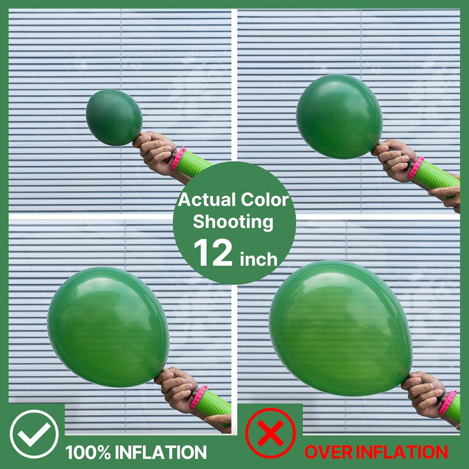 PartyWoo Dark Green Balloons - 120-Piece Emerald Balloon Arch Kit for Birthday & Jungle Theme Decor