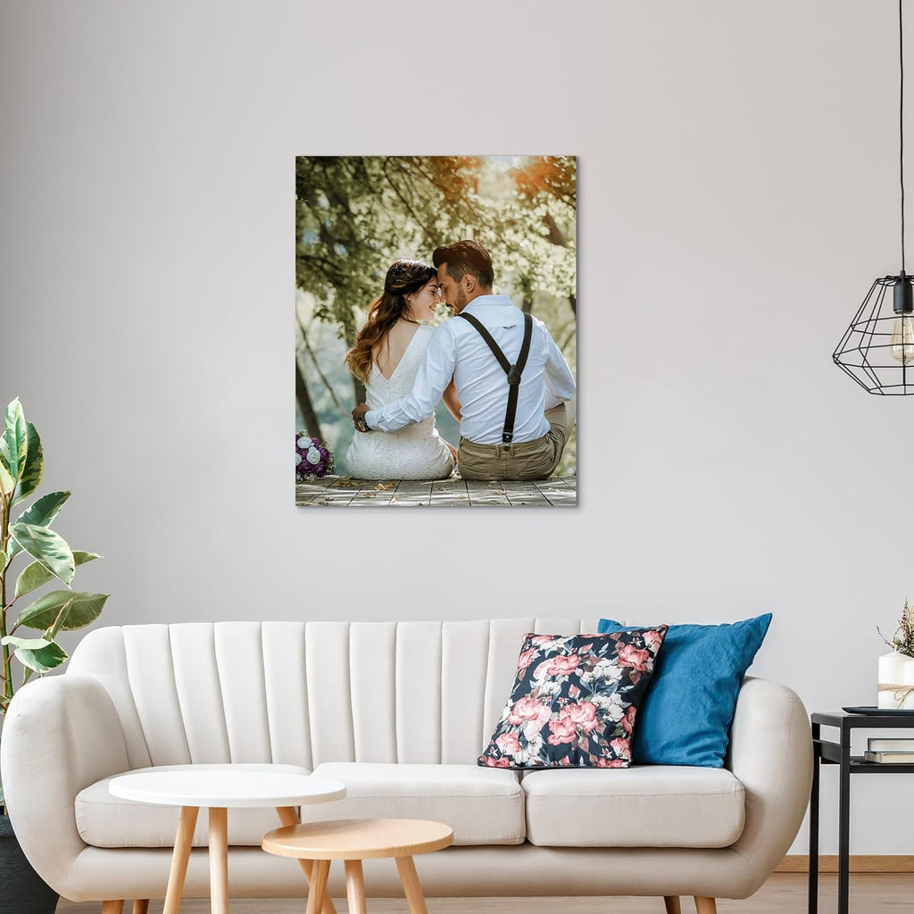 WEGA Custom Canvas Prints - Personalized Photo Wall Art | Framed 8x10 for Family, Pets & Weddings
