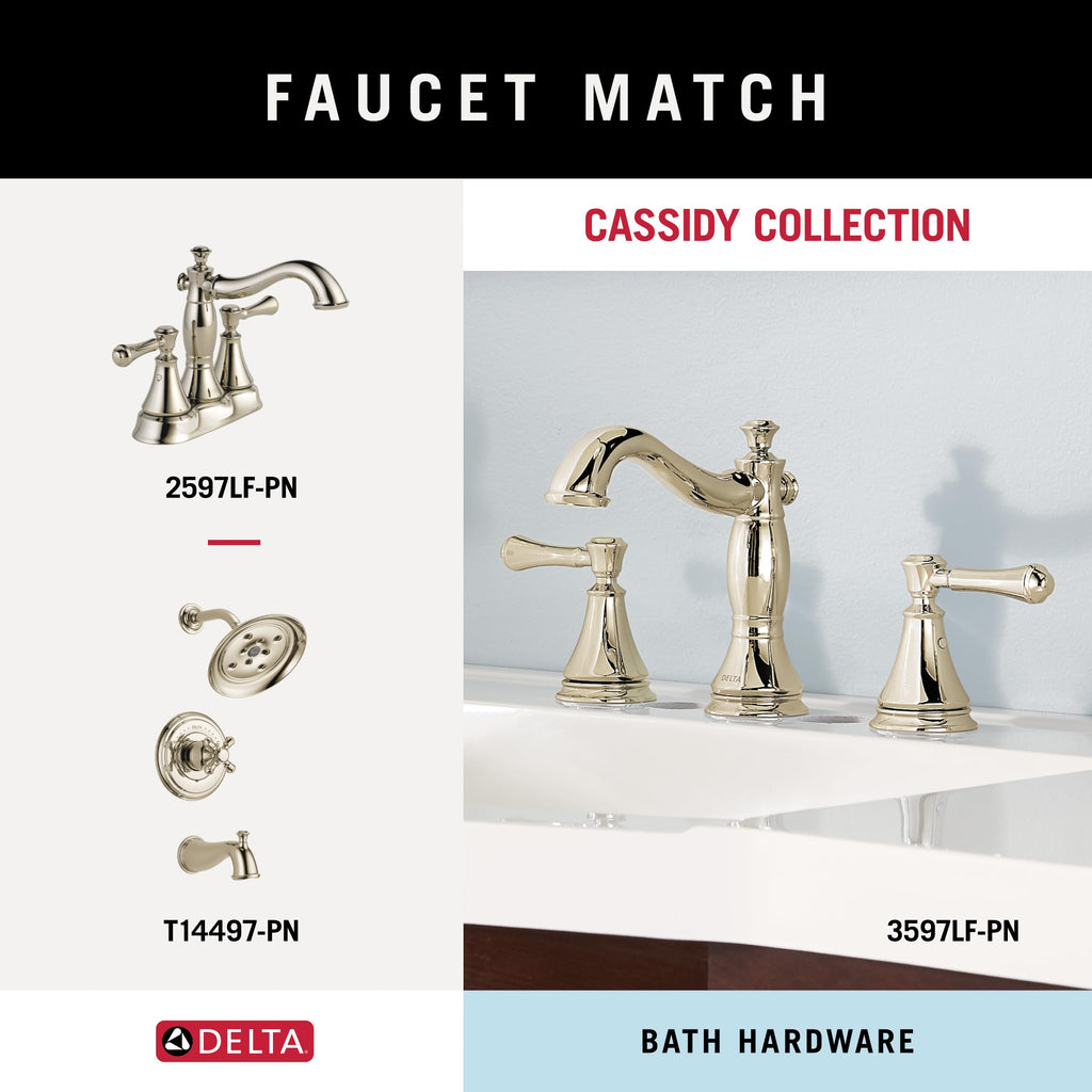 DELTA Cassidy 18 inch Glass Shelf With Towel Bar, Polished Nickel, Bathroom Accessories, 79710-PN