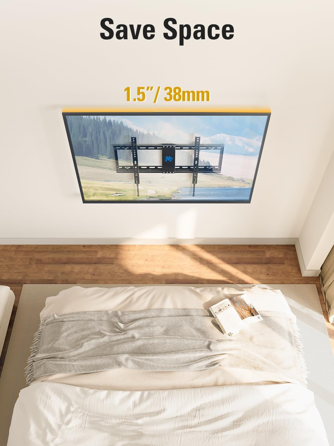 Mounting Dream TV Wall Mount - Universal Tilt Design for 37-75 Inch TVs | 132lbs Capacity, Max VESA 600x400mm