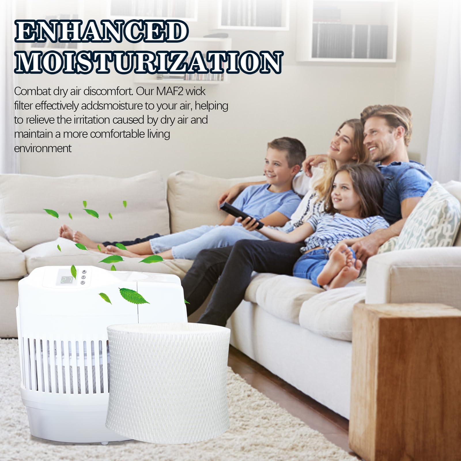 MAF2 Humidifier Wicking Filters Compatible With AIRCARE Essick Air Moist Air MA0800 MA0600 MA08000 MA0601 for Kenmore 15408 15508 154080 17006 29706 29988 Series Humidifier Replacement Filter (1-Pack)