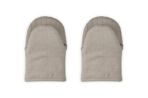 Le Creuset Set of 2 Mini Oven Mitts, 8", Sable